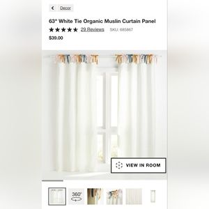 Crate & Barrel Muslin Curtains